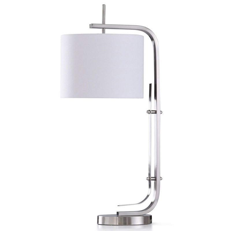 StyleCraft Bennett Chrome Metal Desk Lamp
