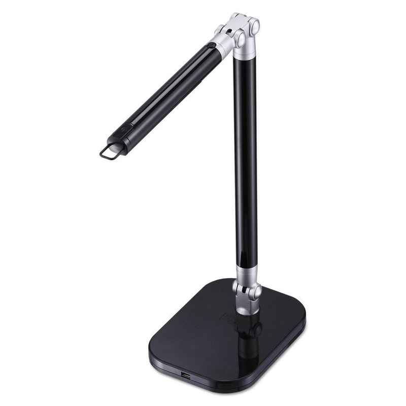 BLACK+DECKER PureOptics Exalt Flash Detachable Head LED Desk Light 2 Prong 19-inch Black
