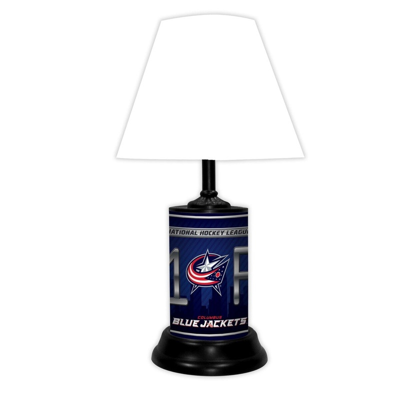 Columbus Blue Jacket Lamp-Wt - COLUMBUS Blue