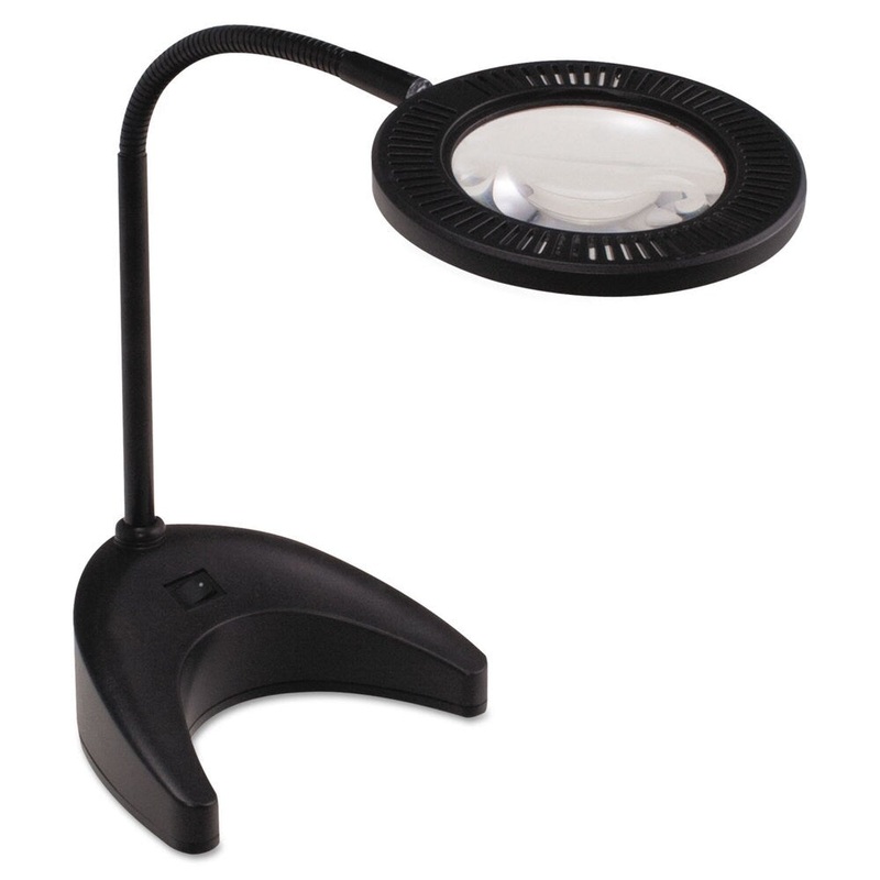 Ledu 5.4W Flex-Reach Domed LED Desk Task Lamp 6-1/10-inch wide x 20-inch high Black