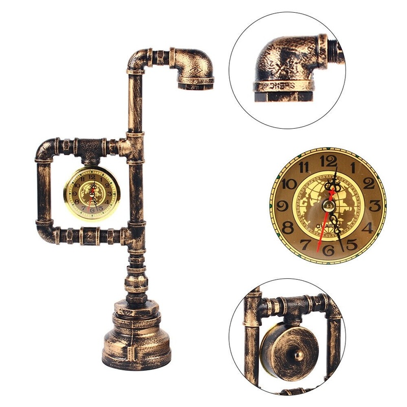 Rustic Pipe Desk Lamp - Bronze