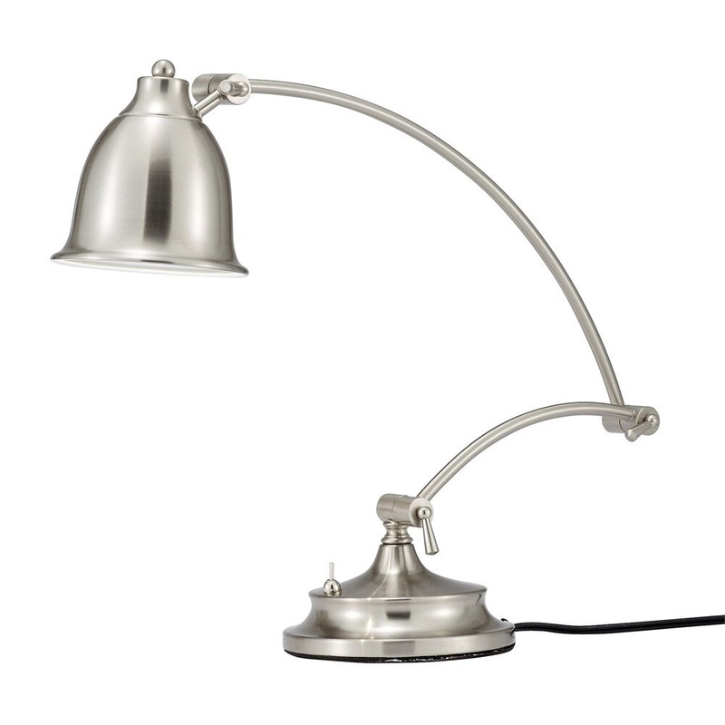 Graham 1-light LED Desk Lamp in Satin Steel