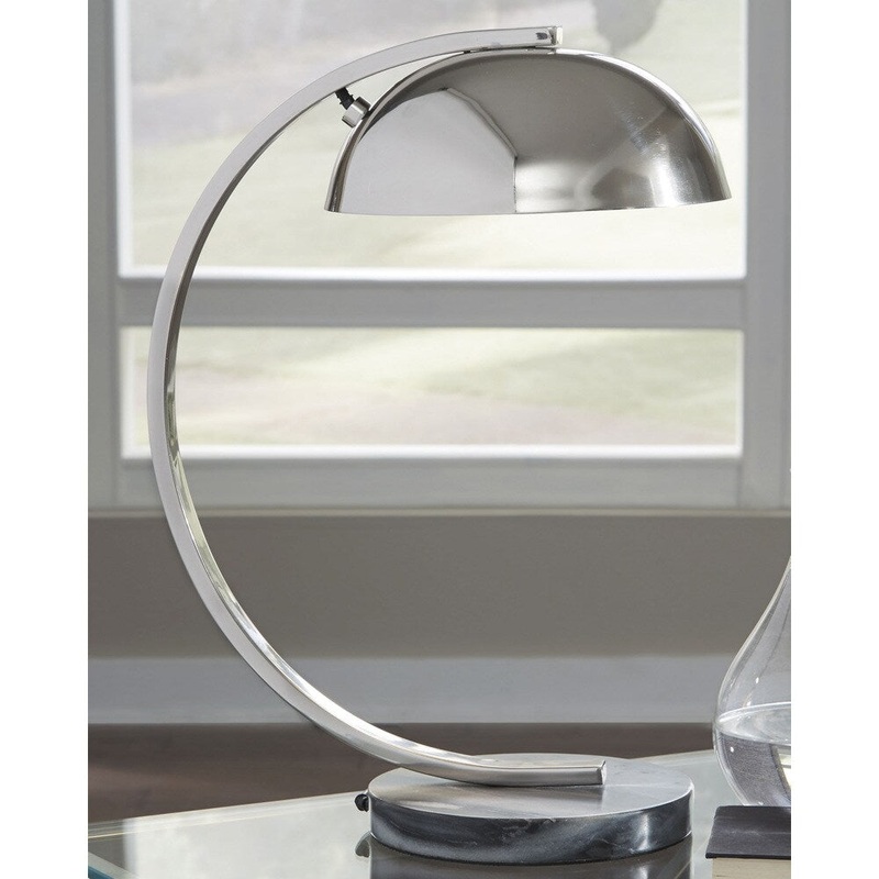 Haden Metal Desk Lamp - Chrome Finish