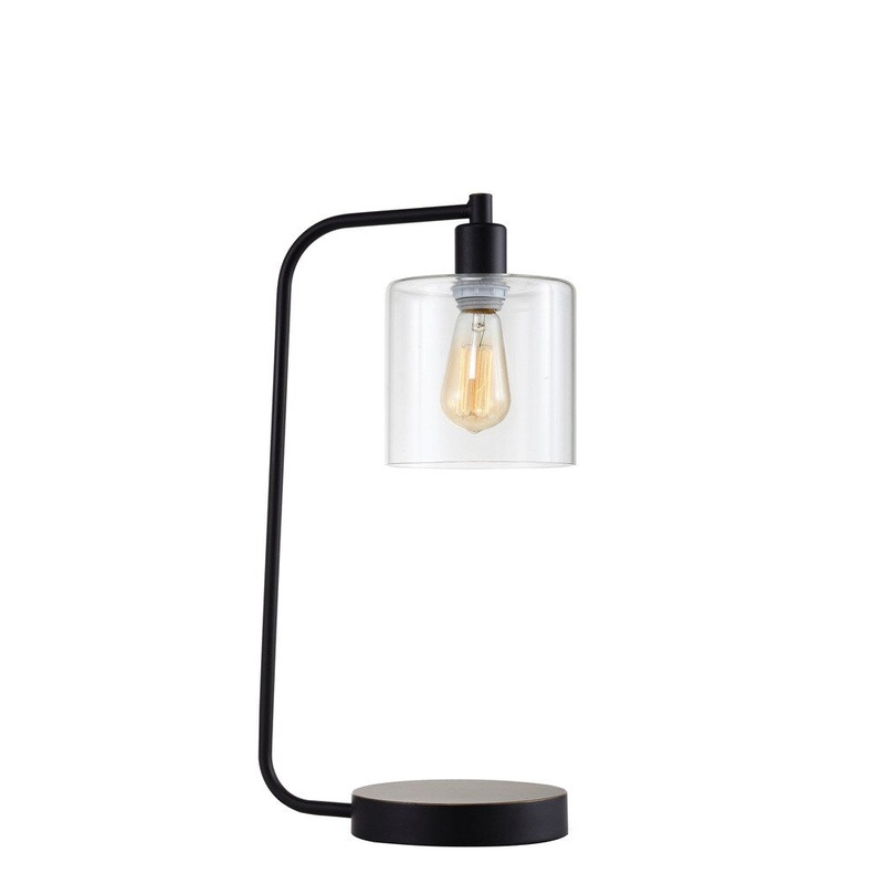 Leya Industrial Black Metal 1-light Base Lamp by Furniture of America - N/A