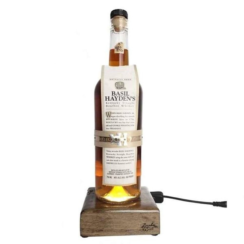Reclaimed Bourbon & Whiskey Bottle Liquid Desk Lamp - Basil Hayden