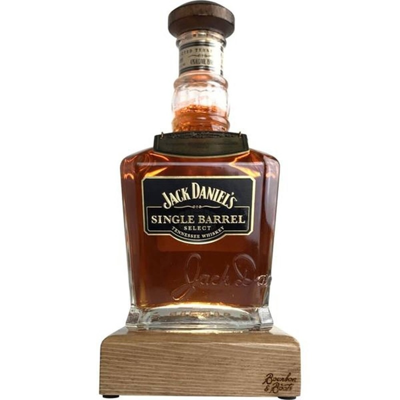 Reclaimed Bourbon & Whiskey Bottle Liquid Desk Lamp - Jack Daniel's Select