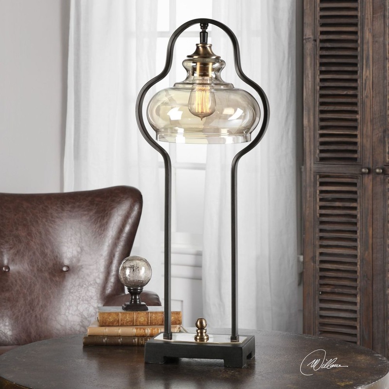 Cotulla Aged Black Desk Lamp (1 Light)