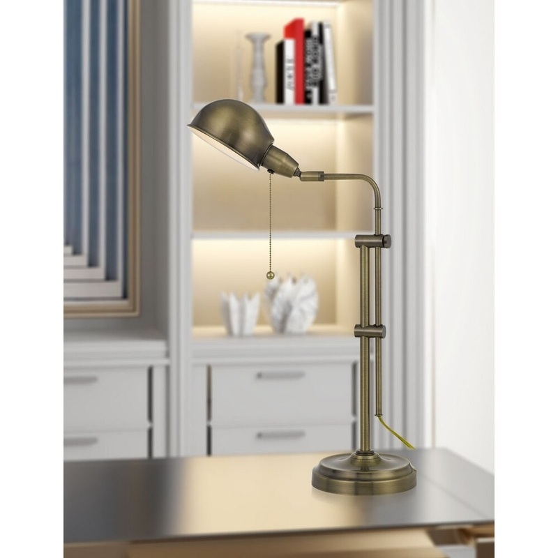 Croby Pharmacy Desk Lamp in Antique Brass - N/A