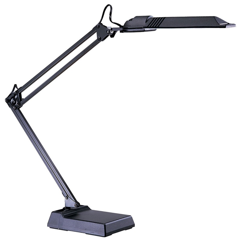 Dainolite Ultima Fluorescent Spring Balanced Arm Desk Lamp - 13W - Black Finish - 36" Reach