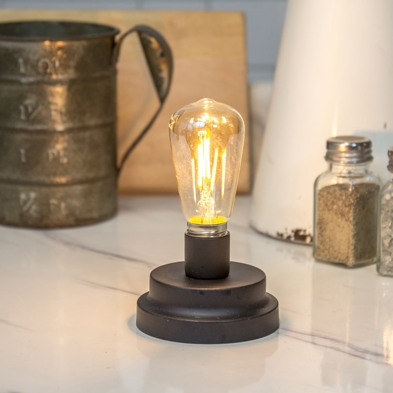 Decorative light with metal base