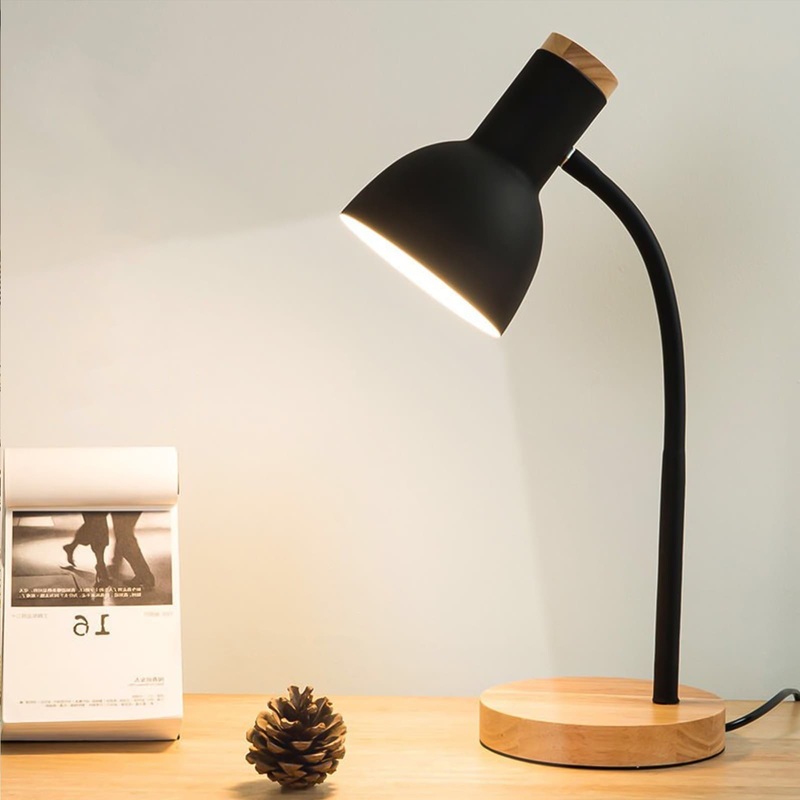 Desk Lamp Bedside Table Lamps with Flexible Goose Neck for Home Office - 5.9x15.7"
