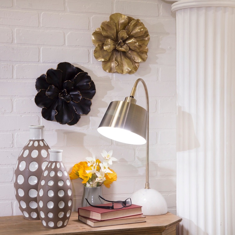 Metal 22" Desk Lamp, Brass 22.0"H - 17.0" x 7.25" x 22.0"