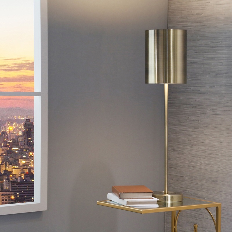 Metal 30" Desk Lamp, Gold 30.0"H - 7.0" x 7.0" x 30.0"