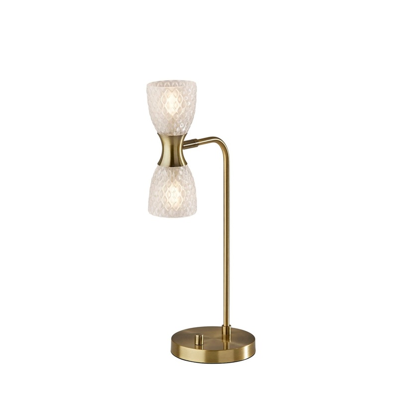 Nina LED Desk Lamp - Antique Brass
