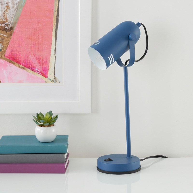 Nourison 18" Metal Task Desk Lamp For Dorm, Bedroom, Home Office