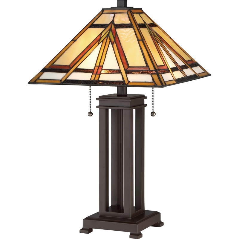 Quoizel Gibbons Tiffany-style Desk Lamp