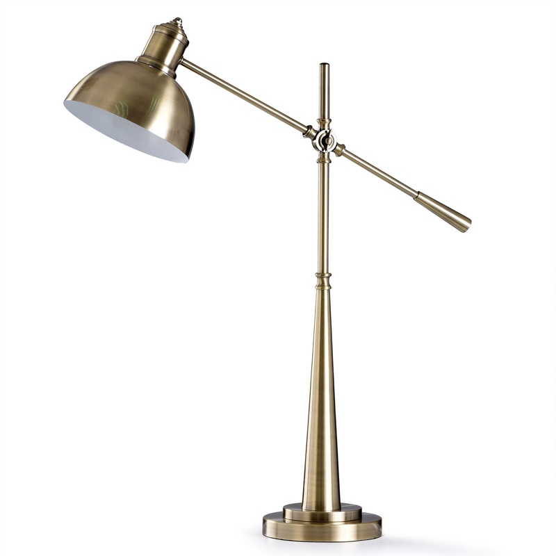 StyleCraft Antique Brass 1-light Metal Desk Lamp