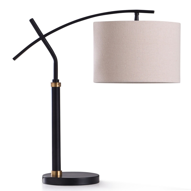 StyleCraft Dudley Black and Gold Metal Desk Lamp