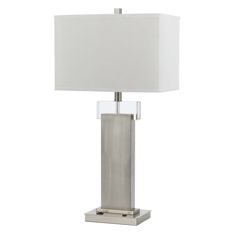 Cal Lighting Nightlight 2-light Rubbed Matte Steel Desk Lamp