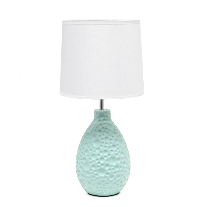 Creekwood Essentix 14.17" Thumbprint Tear Drop Shaped Table Desk Lamp - Blue - 8.07x7.95x12.8
