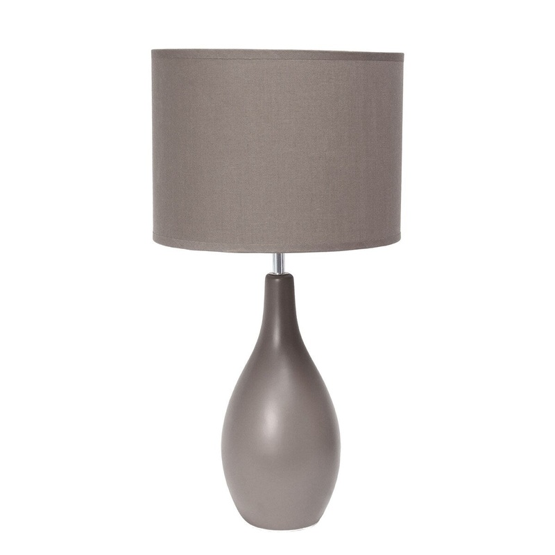 Creekwood Essentix 18.11" Standard Ceramic Dewdrop Table Desk Lamp - Gray - 10.04x10.04x15.94