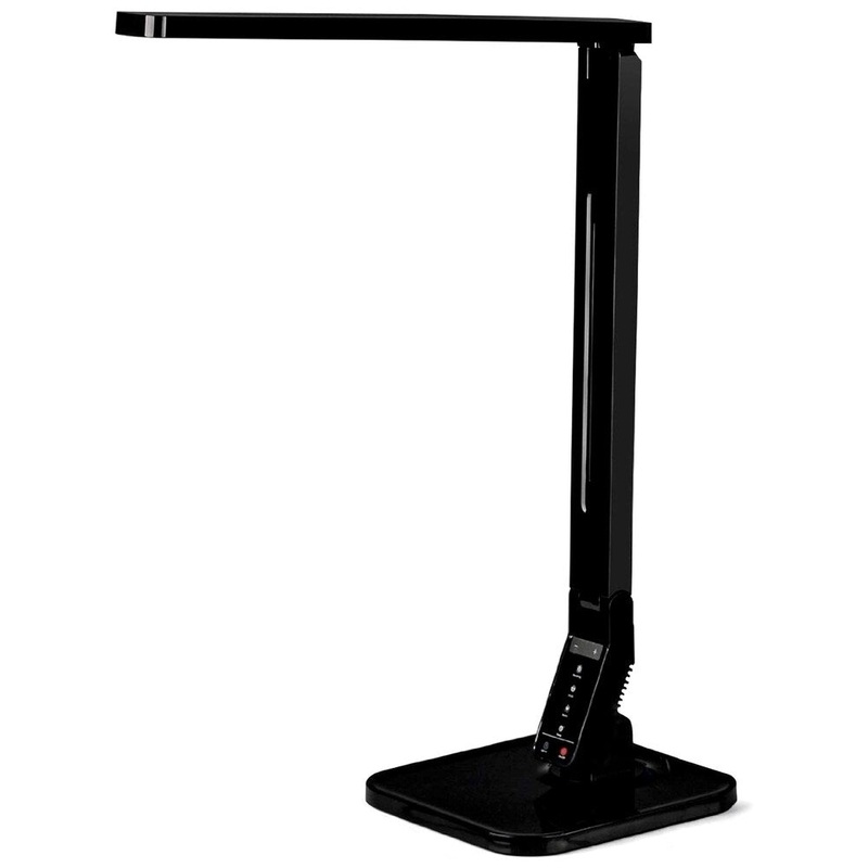 LEDPAX LED Dimmable Desk lamp, 4 Modes, 5 Level Dimmer, Touch Sensitive, USB Port, Desk Lamp, Black