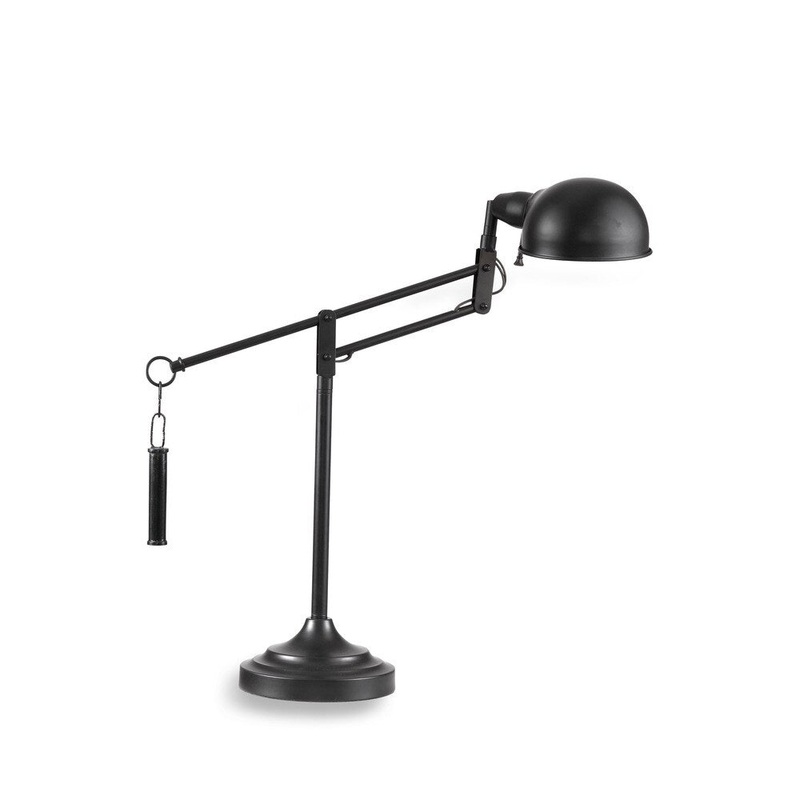London 23-inch Black Metal Task Lamp