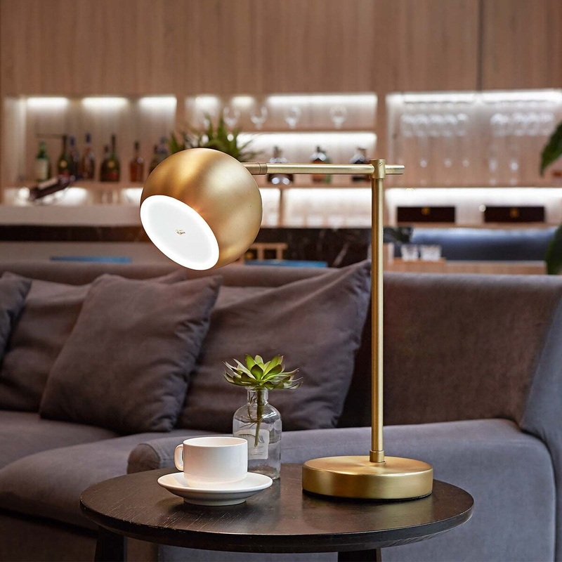 Molly 18" Matte Brass Desk Lamp with Title 20 LED Bulb Included - one size