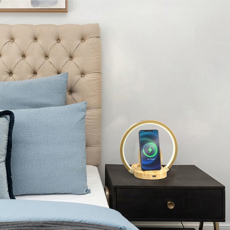 Multi Purpose Wireless Charging LED Desk Lamp for Home Living Room