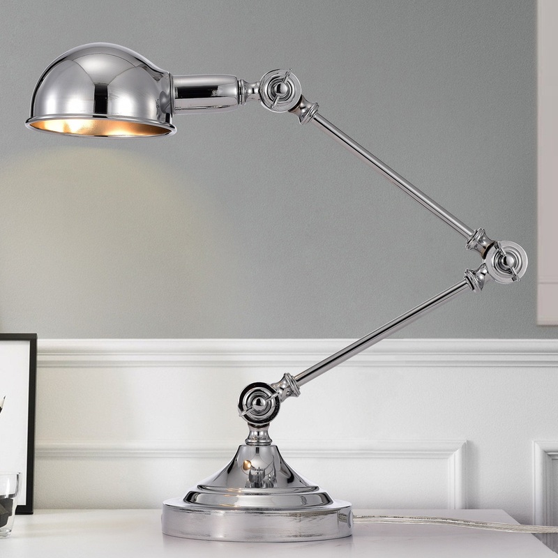 Pauh Chrome with 1 Light Bulb and Table Lamp
