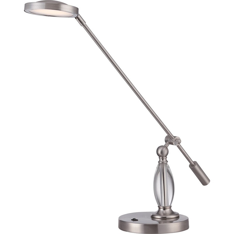 Quoizel Portable Lamp Kelsey Brushed Nickel Finish Table Task Lamp