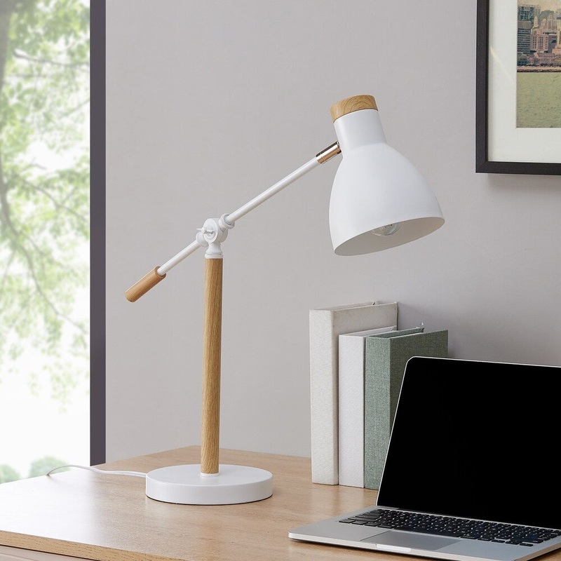 Carson Carrington Ardboe Adjustable White Desk Lamp