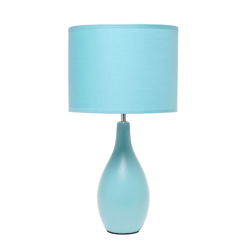 Creekwood Home Essentix 18.11" Traditional Standard Dewdrop Desk Lamp - Blue - 10.04x10.04x15.94