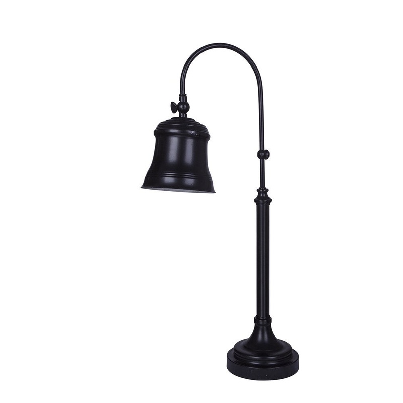 Fangio Lightings #1429BLK 25-inch Black Metal Task Lamp with Matching Metal Shade
