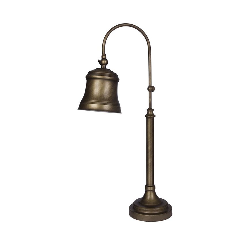Fangio Lightings #1429CAL 25-inch Caldonia Gold Metal Task Lamp with Matching Metal Shade