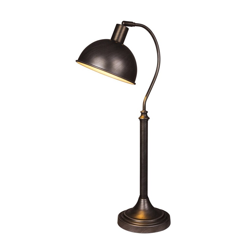 Fangio Lightings #1430AP 25-inch Antique Pewter Metal Task Lamp with Matching Shade