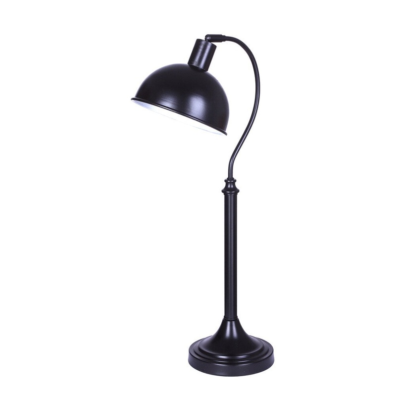 Fangio Lightings #1430BLK 25-inch Black Metal Task Lamp with Matching Shade