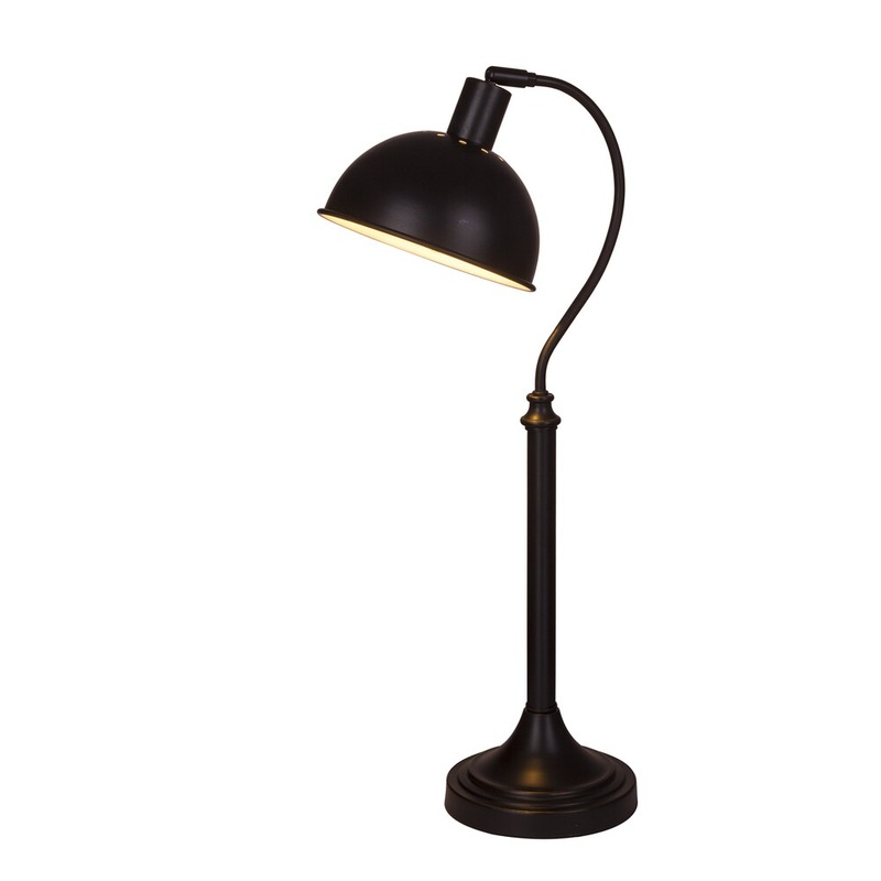 Fangio Lightings #1430MB 25-inch Madison Bronze Metal Task Lamp with Matching Shade