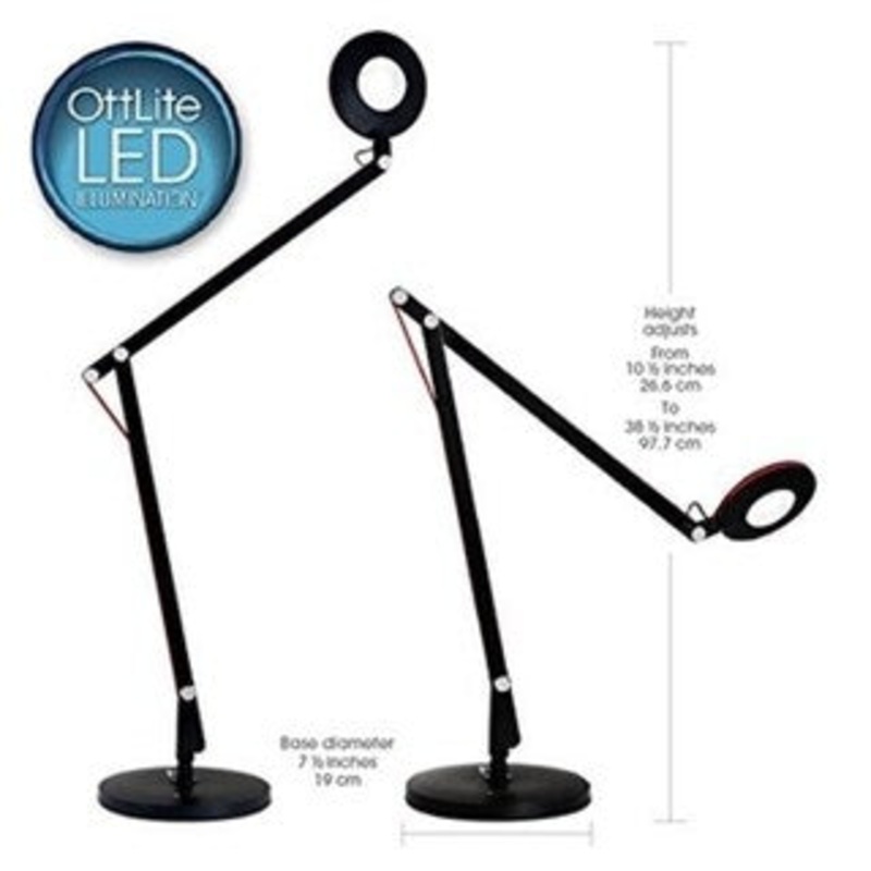 LED Crane Desk Lamp, Blk