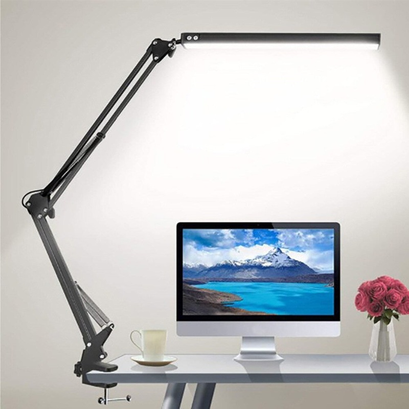 Lightweight Eye Caring Table Lamp with Swing Arm and Adapter