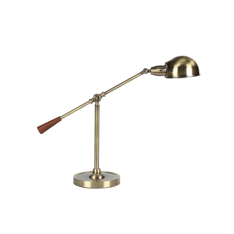 Metal Task Table Lamp, Gold, 22"