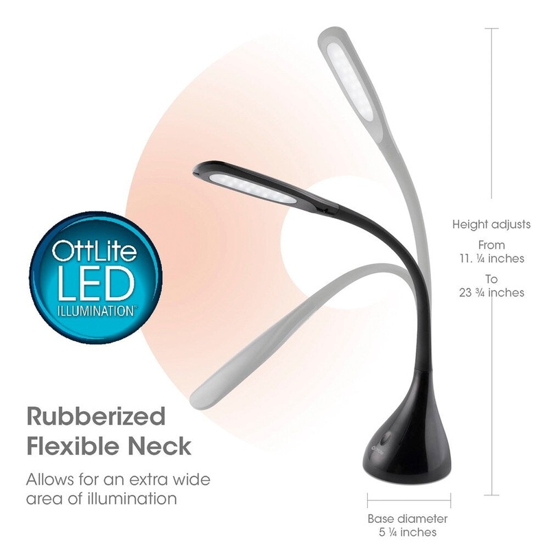 OttLite Creative Curves LED Desk Lamp