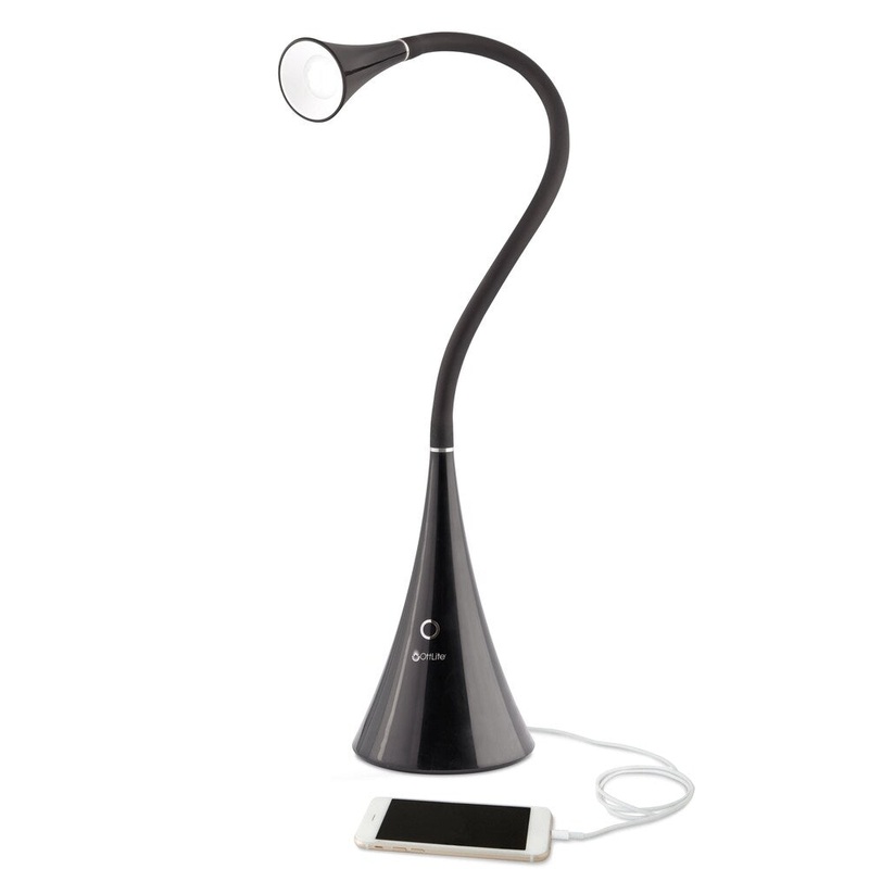 OttLite LED FlexNeck Desk Lamp with USB