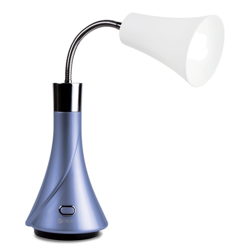 OttLite Tulip Desk Lamp, Blue