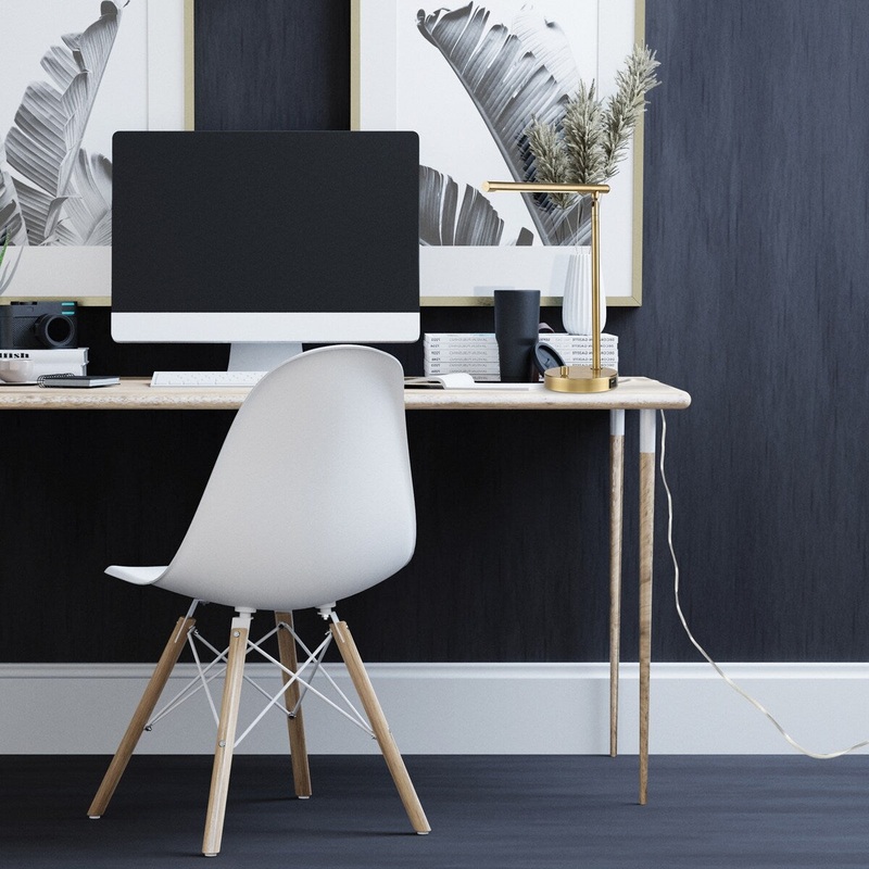 Ross 16" Integrated LED Matte Brass Desk Lamp - one size
