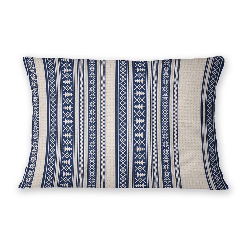 ASPEN TREE NAVY Lumbar Pillow By Jenny Lund