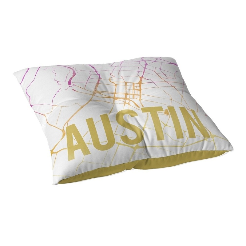 Austin Pink Sunset Front Floor Pillow