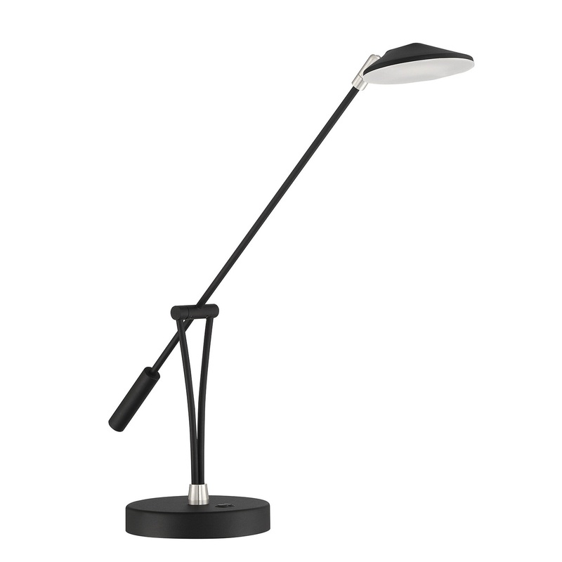 Lahoya Black and Satin Nickel Desk Lamp