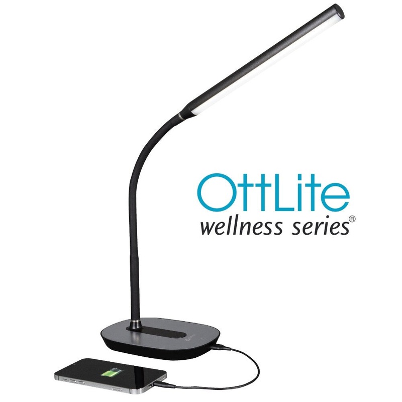 OttLite Strive LED Desk Lamp with USB Charging