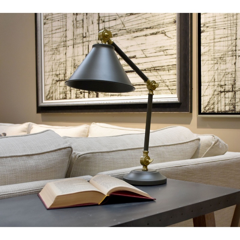 Retro Grey Mini Desk Table Lamp By Lucas McKearn